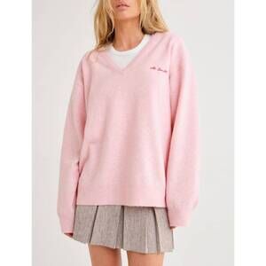 NEW RUMORED vail al dente v-neck sweater in pink